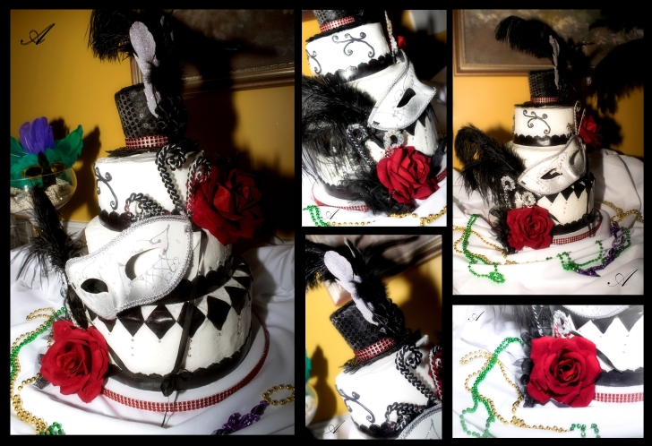 collage of cake